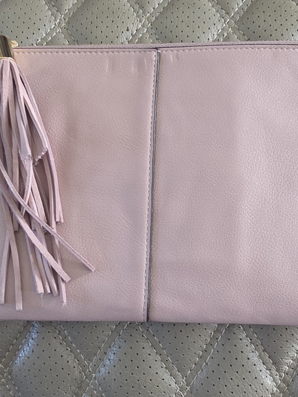 INC International Concepts Light Pink Tassel Clutch Wallet
